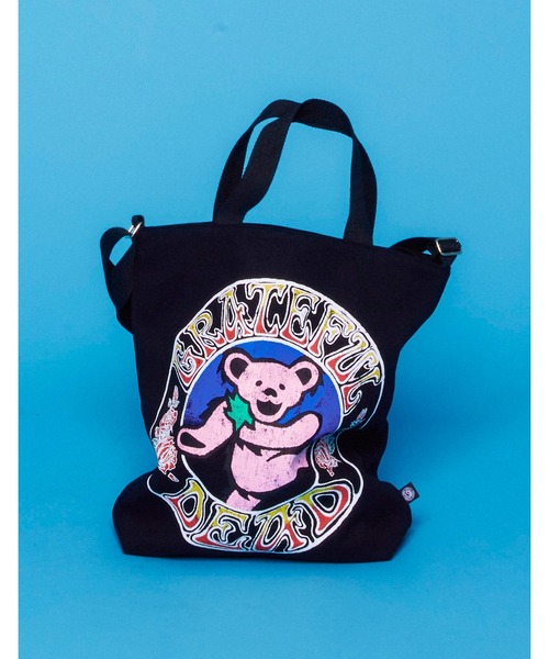 Little sunny bite（リトルサニーバイト）の「Grateful dead x little sunny bite tote bag（ショルダーバッグ・レディース・ホワイト/ブラック/グリーン・FREE）」の3枚目の写真