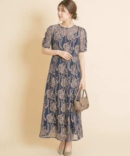 URBAN RESEARCH ROSSO(アーバンリサーチロッソ)の「kaene 配色レースエプロンワンピース(ワンピース・レディース・ネイビー/グレー系その他/ベージュ系その他・38)」の13枚目の写真