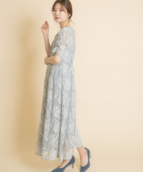 URBAN RESEARCH ROSSO(アーバンリサーチロッソ)の「kaene 配色レースエプロンワンピース(ワンピース・レディース・ネイビー/グレー系その他/ベージュ系その他・38)」の18枚目の写真