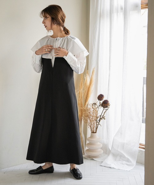 rectangle(レクタングル)の「レースアップバブーシュパンプス(パンプス・レディース・ブラック/アイボリー・23.5cm/24.5cm/23.0cm/24.0cm)」の6枚目の写真