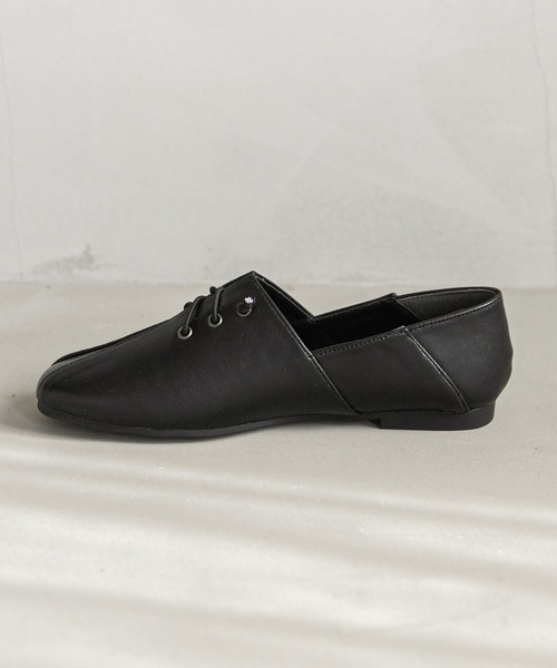 rectangle(レクタングル)の「レースアップバブーシュパンプス(パンプス・レディース・ブラック/アイボリー・23.5cm/24.5cm/23.0cm/24.0cm)」の17枚目の写真
