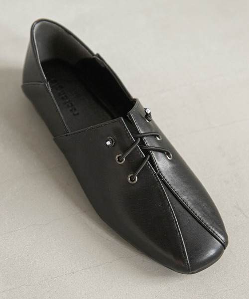 rectangle(レクタングル)の「レースアップバブーシュパンプス(パンプス・レディース・ブラック/アイボリー・23.5cm/24.5cm/23.0cm/24.0cm)」の20枚目の写真