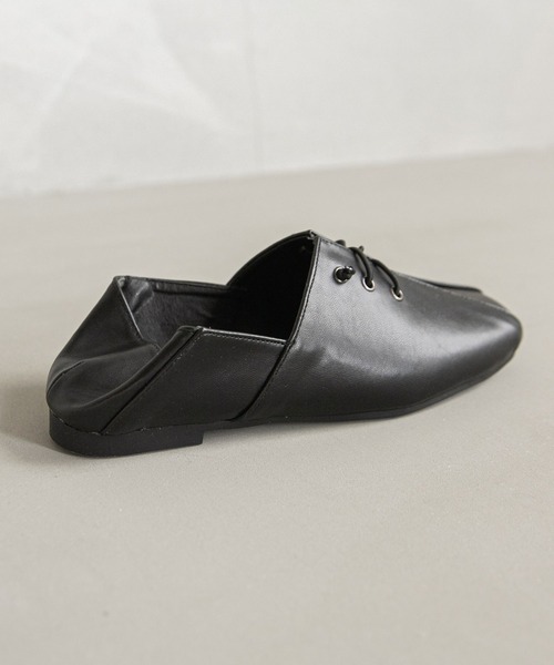 rectangle(レクタングル)の「レースアップバブーシュパンプス(パンプス・レディース・ブラック/アイボリー・23.5cm/24.5cm/23.0cm/24.0cm)」の10枚目の写真