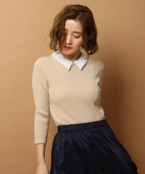 DRESSTERIOR(ドレステリア)の「◆【2WAY】ホワイトカラーリブニット(ニット/セーター・レディース・ブラック/イエロー/ベージュ・36/38)」の18枚目の写真