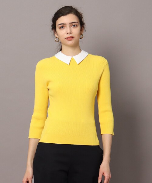 DRESSTERIOR(ドレステリア)の「◆【2WAY】ホワイトカラーリブニット(ニット/セーター・レディース・ブラック/イエロー/ベージュ・36/38)」の19枚目の写真