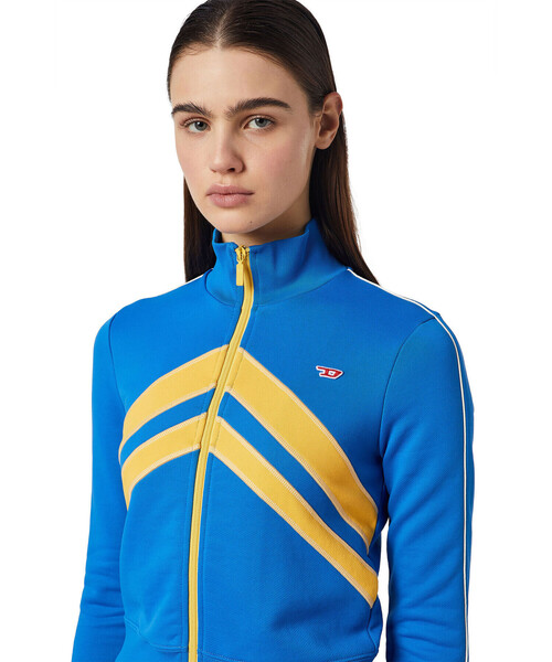 DIESEL（ディーゼル）の「レディース スウェット ジャケット トップス フロントジップ（スウェット・レディース・ブラック/ブルー・MEDIUM/X-LARGE/LARGE/SMALL）」の5枚目の写真