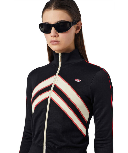 DIESEL（ディーゼル）の「レディース スウェット ジャケット トップス フロントジップ（スウェット・レディース・ブラック/ブルー・MEDIUM/X-LARGE/LARGE/SMALL）」の10枚目の写真