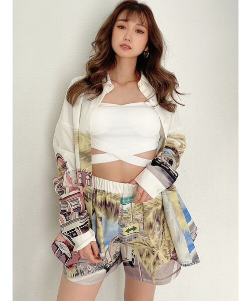 GYDA(ジェイダ)の「【セットアップ着用可】COAST PATTERNショートパンツ(その他パンツ・レディース・アイボリー/その他1・FREE)」の5枚目の写真
