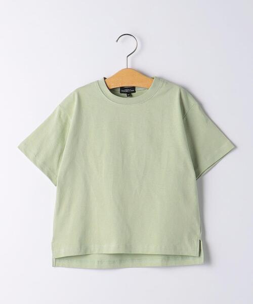 green label relaxing(グリーンレーベルリラクシング)の「【WEB限定】TJ 無地 ビッグTシャツ 100cm-160cm★★(Tシャツ/カットソー・キッズ・オフホワイト/ライム/オレンジ/ダークグレー/モカ/コバルトブルー・110cm/100cm/120cm/130cm/140cm/150cm/160cm)」の4枚目の写真