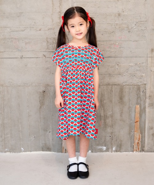 RAGMART(ラグマート)の「アートプリントワンピース(ワンピース・キッズ・レッド/ピンク・110cm/100cm/120cm/130cm)」の9枚目の写真