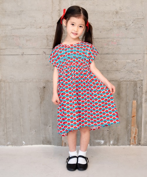 RAGMART(ラグマート)の「アートプリントワンピース(ワンピース・キッズ・レッド/ピンク・110cm/100cm/120cm/130cm)」の7枚目の写真