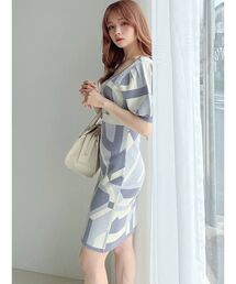 RESEXXY | ニュアンスパターンニットワンピース(ワンピース)