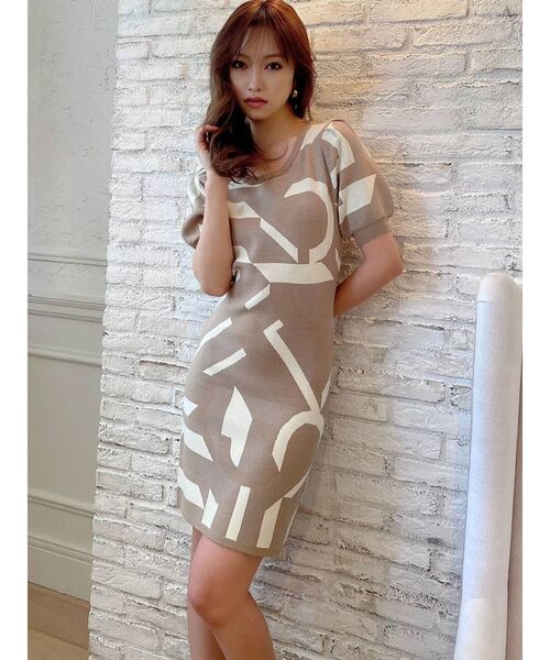 RESEXXY（リゼクシー）の「ニュアンスパターンニットワンピース（ワンピース・レディース・ブラック/ベージュ/ピンク/ブルー・FREE）」の17枚目の写真