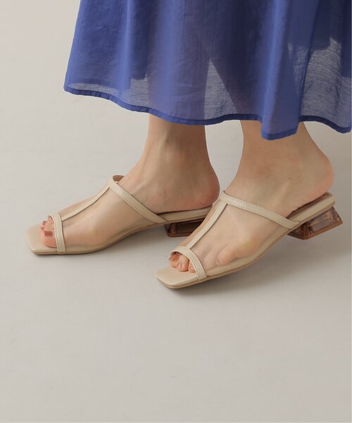 frames RAY CASSIN(フレームスレイカズン)の「S-LL展開 クリアヒールサンダル(サンダル・レディース・キナリ/ベージュ/ブラック・LARGE/MEDIUM/X-LARGE/SMALL)」の3枚目の写真