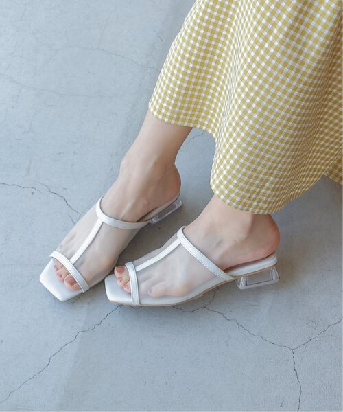 frames RAY CASSIN(フレームスレイカズン)の「S-LL展開 クリアヒールサンダル(サンダル・レディース・キナリ/ベージュ/ブラック・LARGE/MEDIUM/X-LARGE/SMALL)」の6枚目の写真