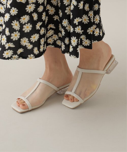 frames RAY CASSIN(フレームスレイカズン)の「S-LL展開 クリアヒールサンダル(サンダル・レディース・キナリ/ベージュ/ブラック・LARGE/MEDIUM/X-LARGE/SMALL)」の4枚目の写真