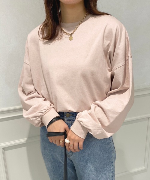 apres jour（アプレジュール）の「カラーロンT【ZOZOTOWN限定アイテム】（Tシャツ/カットソー・レディース・サックスブルー/ミント/ラベンダー/ブラック/ライトピンク/オフホワイト・X-LARGE/フリー）」の6枚目の写真