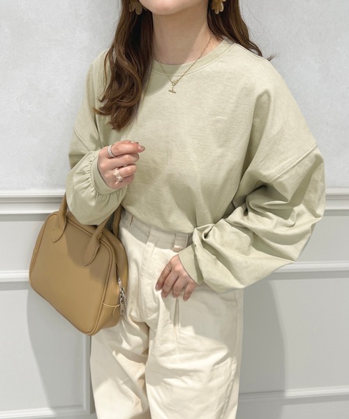 apres jour（アプレジュール）の「カラーロンT【ZOZOTOWN限定アイテム】（Tシャツ/カットソー・レディース・サックスブルー/ミント/ラベンダー/ブラック/ライトピンク/オフホワイト・X-LARGE/フリー）」の4枚目の写真