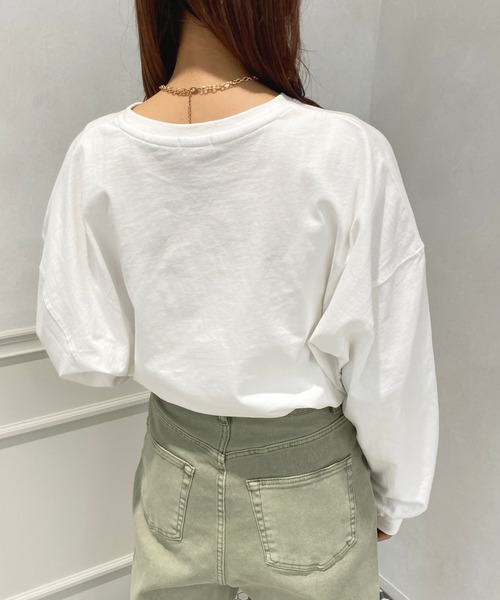apres jour（アプレジュール）の「カラーロンT【ZOZOTOWN限定アイテム】（Tシャツ/カットソー・レディース・サックスブルー/ミント/ラベンダー/ブラック/ライトピンク/オフホワイト・X-LARGE/フリー）」の10枚目の写真