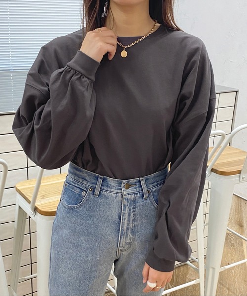 apres jour（アプレジュール）の「カラーロンT【ZOZOTOWN限定アイテム】（Tシャツ/カットソー・レディース・サックスブルー/ミント/ラベンダー/ブラック/ライトピンク/オフホワイト・X-LARGE/フリー）」の13枚目の写真