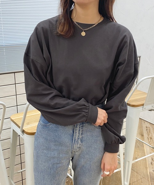 apres jour（アプレジュール）の「カラーロンT【ZOZOTOWN限定アイテム】（Tシャツ/カットソー・レディース・サックスブルー/ミント/ラベンダー/ブラック/ライトピンク/オフホワイト・X-LARGE/フリー）」の15枚目の写真