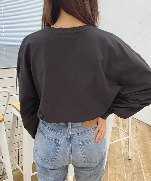 apres jour（アプレジュール）の「カラーロンT【ZOZOTOWN限定アイテム】（Tシャツ/カットソー・レディース・サックスブルー/ミント/ラベンダー/ブラック/ライトピンク/オフホワイト・X-LARGE/フリー）」の16枚目の写真