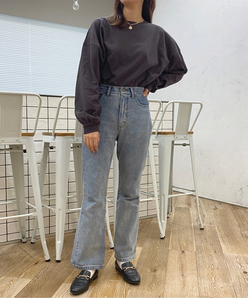 apres jour（アプレジュール）の「カラーロンT【ZOZOTOWN限定アイテム】（Tシャツ/カットソー・レディース・サックスブルー/ミント/ラベンダー/ブラック/ライトピンク/オフホワイト・X-LARGE/フリー）」の17枚目の写真