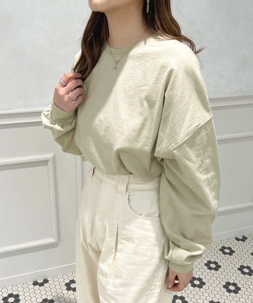 apres jour（アプレジュール）の「カラーロンT【ZOZOTOWN限定アイテム】（Tシャツ/カットソー・レディース・サックスブルー/ミント/ラベンダー/ブラック/ライトピンク/オフホワイト・X-LARGE/フリー）」の20枚目の写真