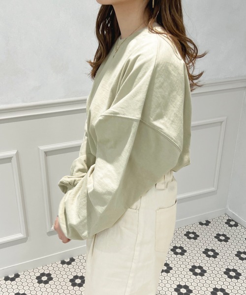 apres jour（アプレジュール）の「カラーロンT【ZOZOTOWN限定アイテム】（Tシャツ/カットソー・レディース・サックスブルー/ミント/ラベンダー/ブラック/ライトピンク/オフホワイト・X-LARGE/フリー）」の21枚目の写真