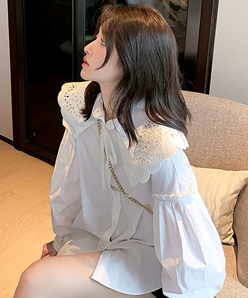 Girly Doll（ガーリードール）の「シャツ（シャツ/ブラウス・レディース・ホワイト・M/L）」の9枚目の写真