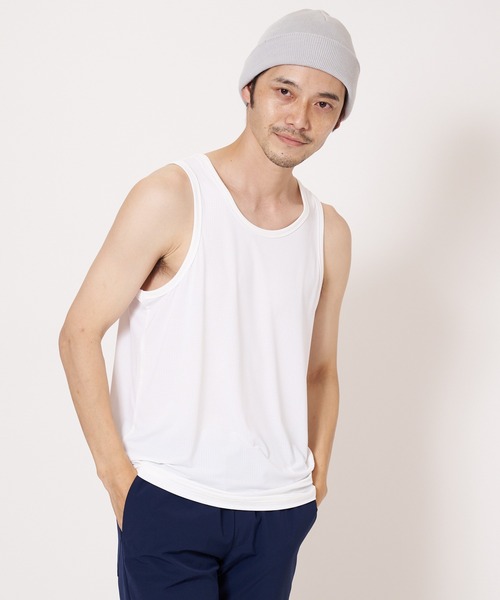 OUTDOOR PRODUCTS(アウトドアプロダクツ)の「【OUTDOOR PRODUCTS/アウトドアプロダクツ】超接触冷感 ジャガードメッシュタンクトップ(タンクトップ・メンズ・ライトグレー/ネイビー/ホワイト/ブラック・SMALL/MEDIUM/X-LARGE/LARGE)」の8枚目の写真