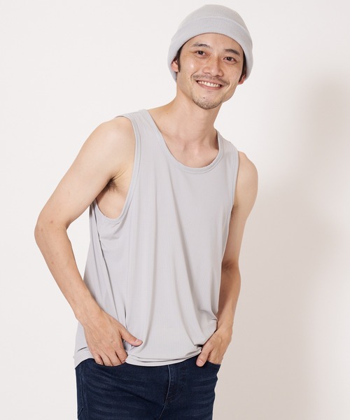 OUTDOOR PRODUCTS(アウトドアプロダクツ)の「【OUTDOOR PRODUCTS/アウトドアプロダクツ】超接触冷感 ジャガードメッシュタンクトップ(タンクトップ・メンズ・ライトグレー/ネイビー/ホワイト/ブラック・SMALL/MEDIUM/X-LARGE/LARGE)」の18枚目の写真