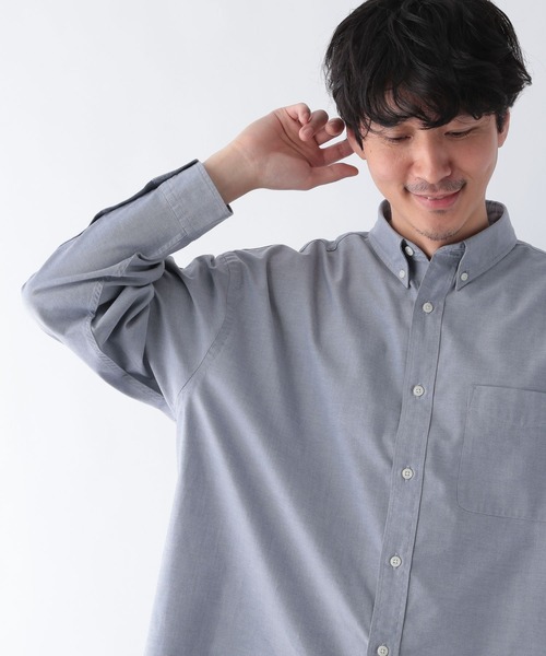 GLOBAL WORK(グローバルワーク)の「ライトオックスBIGシャツ/266947(シャツ/ブラウス・メンズ・ホワイト/ブルー/ライトパープル・MEDIUM/LARGE)」の4枚目の写真