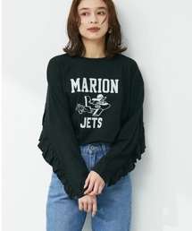 Green　Parks | 後フリルMARIONプリントチュニック(Tシャツ/カットソー)
