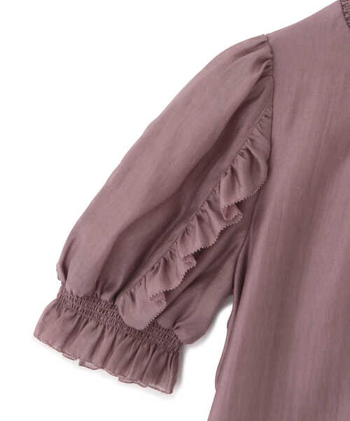 PROPORTION BODY DRESSING(プロポーションボディドレッシング)の「【美人百花5月号掲載 宇垣美里さん着用商品】フリルスリーブブラウス / 1212110409(シャツ/ブラウス・レディース・ブラック/パープル/ホワイト系その他・SMALL/MEDIUM)」の18枚目の写真