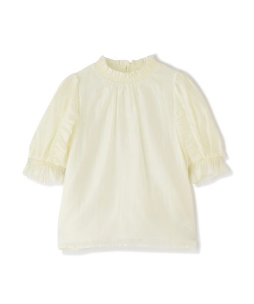 PROPORTION BODY DRESSING(プロポーションボディドレッシング)の「【美人百花5月号掲載 宇垣美里さん着用商品】フリルスリーブブラウス / 1212110409(シャツ/ブラウス・レディース・ブラック/パープル/ホワイト系その他・SMALL/MEDIUM)」の4枚目の写真