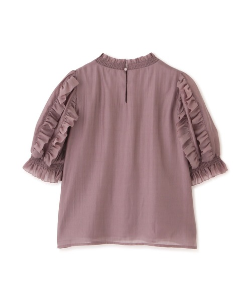 PROPORTION BODY DRESSING(プロポーションボディドレッシング)の「【美人百花5月号掲載 宇垣美里さん着用商品】フリルスリーブブラウス / 1212110409(シャツ/ブラウス・レディース・ブラック/パープル/ホワイト系その他・SMALL/MEDIUM)」の9枚目の写真