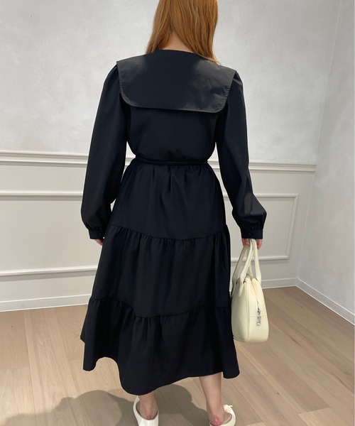 セーラー襟ティアードワンピース【ZOZOTOWN限定アイテム】（ワンピース