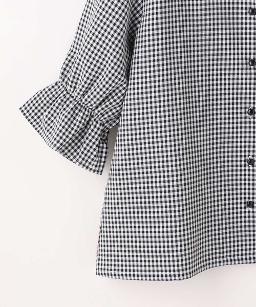 Honeys(ハニーズ)の「Vネックブラウス(シャツ/ブラウス・レディース・ホワイト/ブラック/ホワイト×ブラック/ホワイト系その他/ホワイト系その他2・LL/S/M/L)」の7枚目の写真