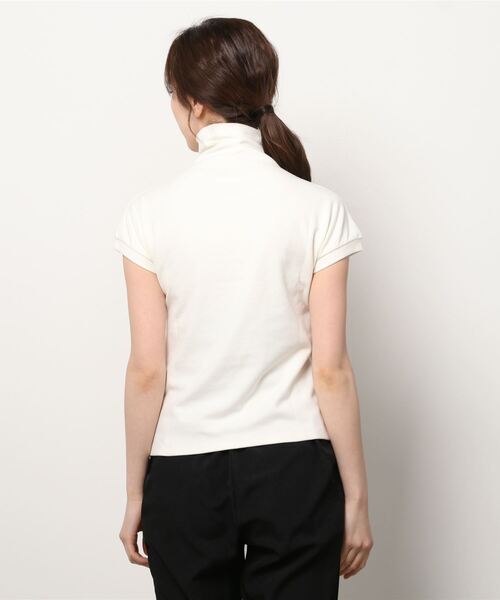 MAISON BREEZE（メゾンブリーズ）の「【MAISON BREEZE】ショートスリーブハイネックカットソー SCCH83（Tシャツ/カットソー・レディース・ホワイト/ブラック/グレー/アイボリー・4/3）」の6枚目の写真