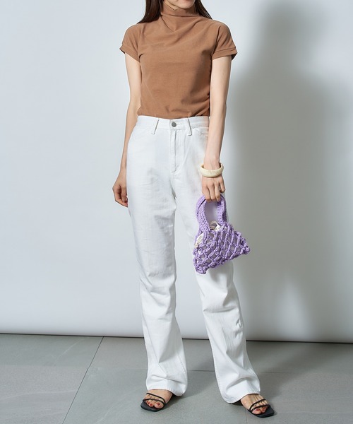 MAISON BREEZE（メゾンブリーズ）の「【MAISON BREEZE】ショートスリーブハイネックカットソー SCCH83（Tシャツ/カットソー・レディース・ホワイト/ブラック/グレー/アイボリー・4/3）」の18枚目の写真