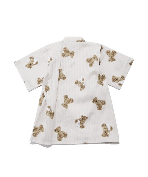 【ジェラート ピケ】【KIDS】アヒル柄　甚平セット　110〜130 キッズ 甚平 セット｜ジェラートピケ / gelato pique 2023ギフト