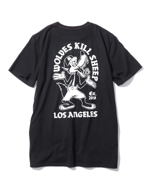 WOLVES KILL SHEEP(ウルヴスキルシープ)の「WOLVES KILL SHEEP/ウルブスキルシープ BAD WOLF SS T-SHIRT ウルフプリントTシャツ(Tシャツ/カットソー・メンズ・ブラック/ホワイト・M/L/XL)」の20枚目の写真