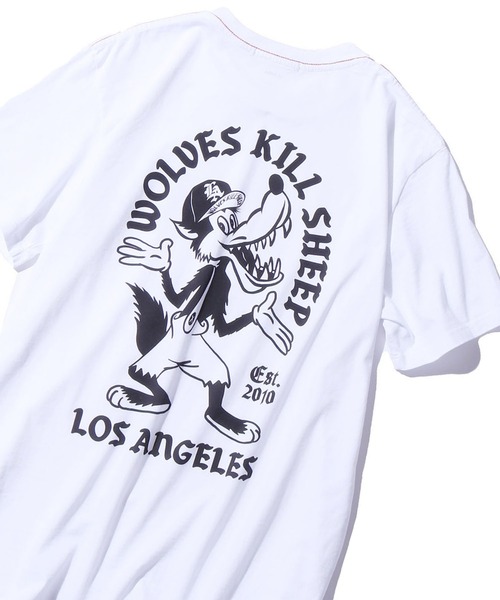 WOLVES KILL SHEEP(ウルヴスキルシープ)の「WOLVES KILL SHEEP/ウルブスキルシープ BAD WOLF SS T-SHIRT ウルフプリントTシャツ(Tシャツ/カットソー・メンズ・ブラック/ホワイト・M/L/XL)」の17枚目の写真