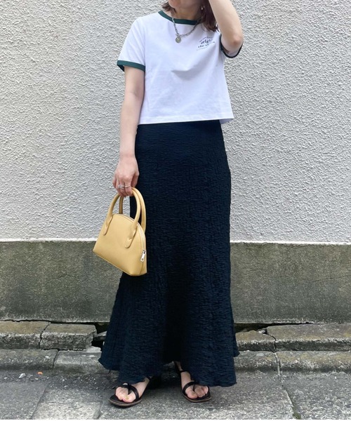 archives（アルシーヴ）の「クラッシュジャガードタイトマーメイドスカート（スカート・レディース・ブラック/イエロー/ブルー/アイボリー・MEDIUM）」の10枚目の写真