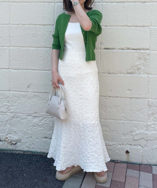 archives（アルシーヴ）の「クラッシュジャガードタイトマーメイドスカート（スカート・レディース・ブラック/イエロー/ブルー/アイボリー・MEDIUM）」の21枚目の写真