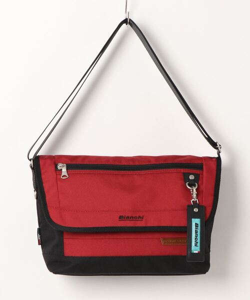 Bianchi（ビアンキ）の「Bianchi ビアンキ メッセンジャーバッグ LBRY-02（ショルダーバッグ・メンズ・ネイビー/ブラック/レッド・ONE SIZE）」の13枚目の写真