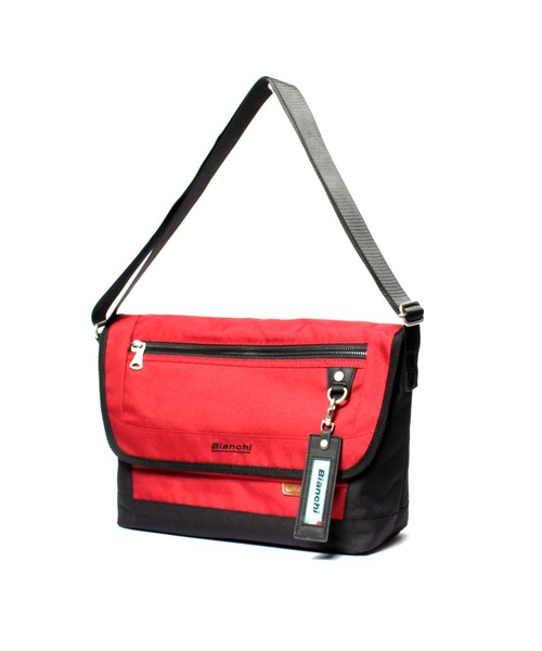 Bianchi（ビアンキ）の「Bianchi ビアンキ メッセンジャーバッグ LBRY-02（ショルダーバッグ・メンズ・ネイビー/ブラック/レッド・ONE SIZE）」の16枚目の写真