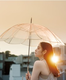 because（ビコーズ）の「【because】 まるで花びらに包まれるようなひとときを。一輪の花が咲き誇るような優美なフォルムが魅力の「パイピングフラワーアンブレラ」（長傘）」