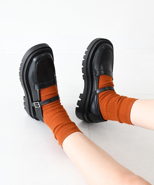 NOFALL(ノーフォール)の「厚底ワンストラップローファー(ローファー・レディース・ブラック系その他/ブラック・LL/M/3L/L/S)」の2枚目の写真